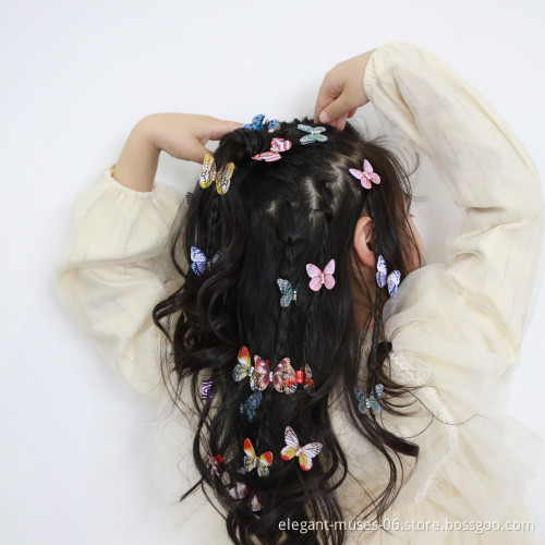 African Kids Children Colorful Butterfly Cuffs Loc Jewelry Hair Beads For Dreadlock Braiding Hair Extension